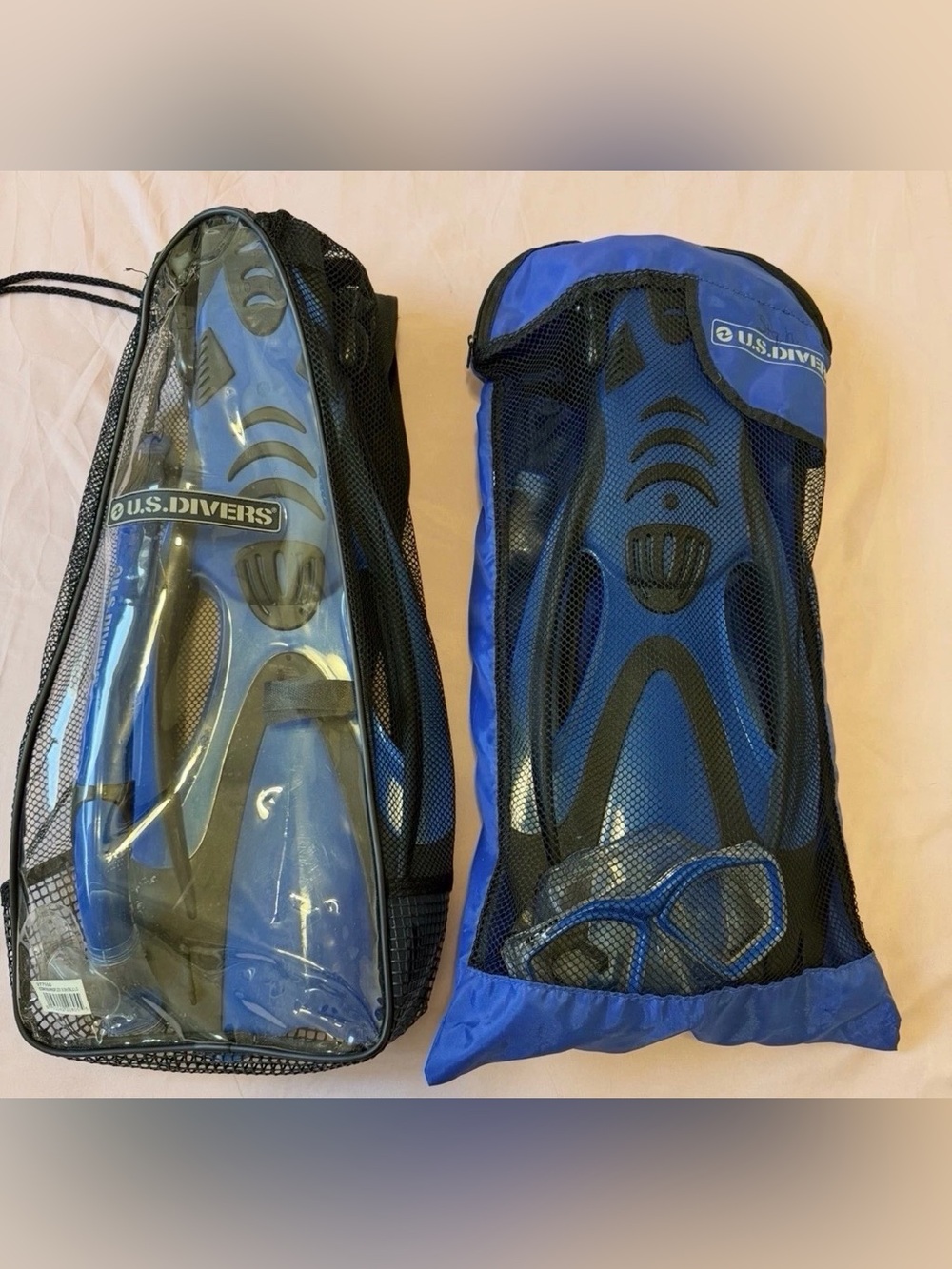 Set (2) U.S. Divers 256985 Cozumel Seabreeze Adult Snorkeling Combo Set - Blue